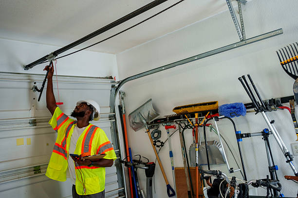 Professional Garage Door technician working in Storrs, CT